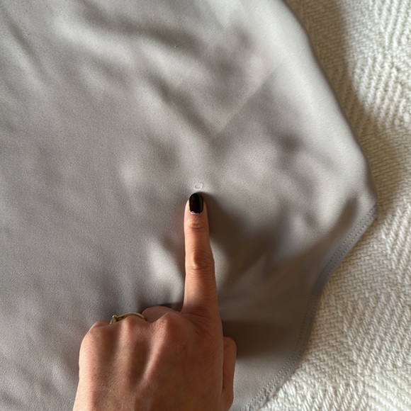 Banana Republic silky, semi-sheer long-sleeve top, grey, size small - Picture 6 of 6